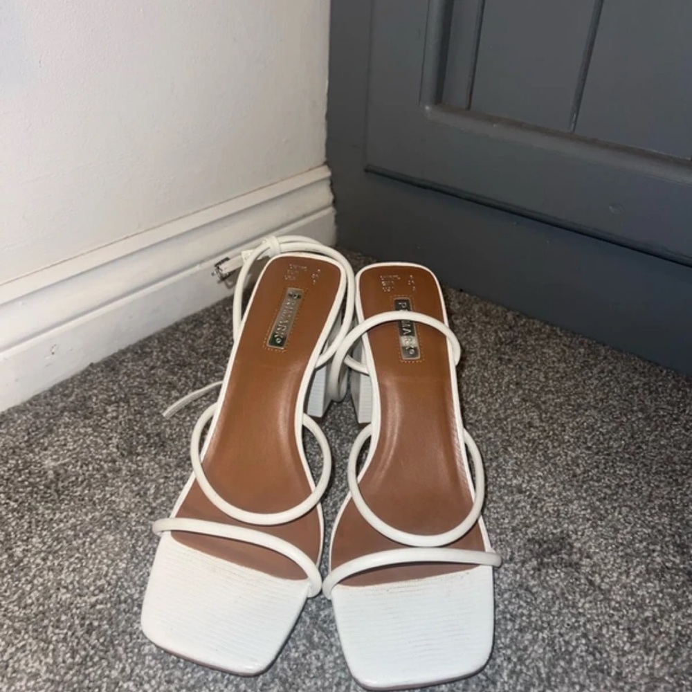 Primark White Strappy Heels
